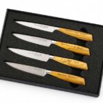 Laser Engraved Messermeister Oliva Elite Steak Knives Gift Set