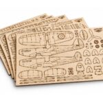 Laser Engraved Wooden Aircraft Model Kit Parts