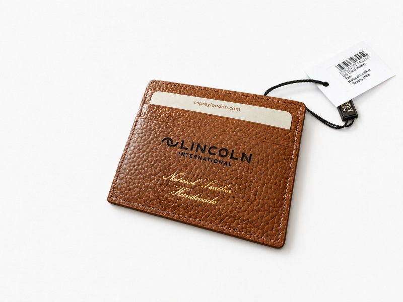 Laser Engraving Leather Card Holder Personalised Branding