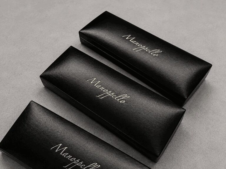 Manoppello Silver Embossed Black Jewelry Boxes