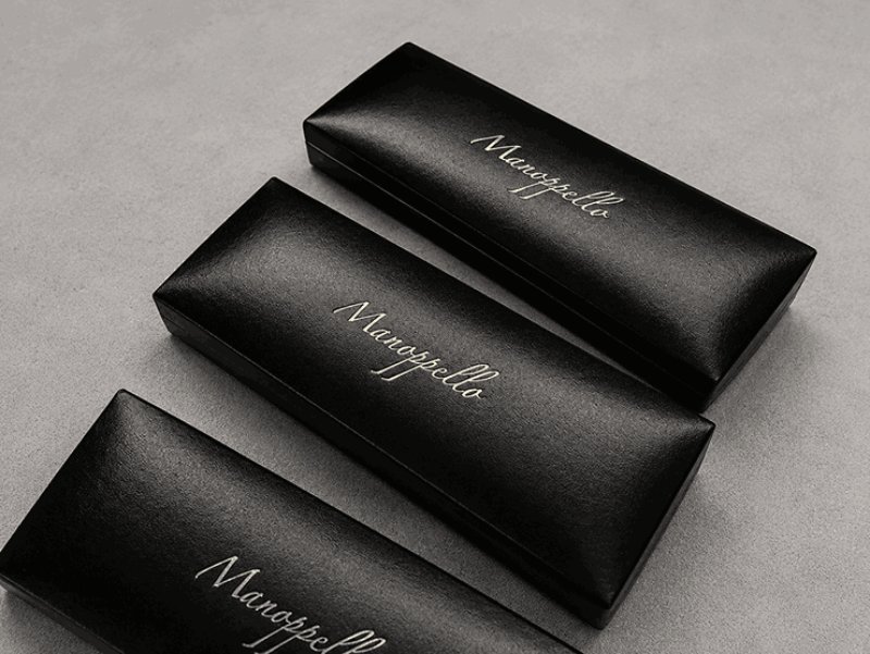 Manoppello Silver Embossed Black Jewelry Boxes
