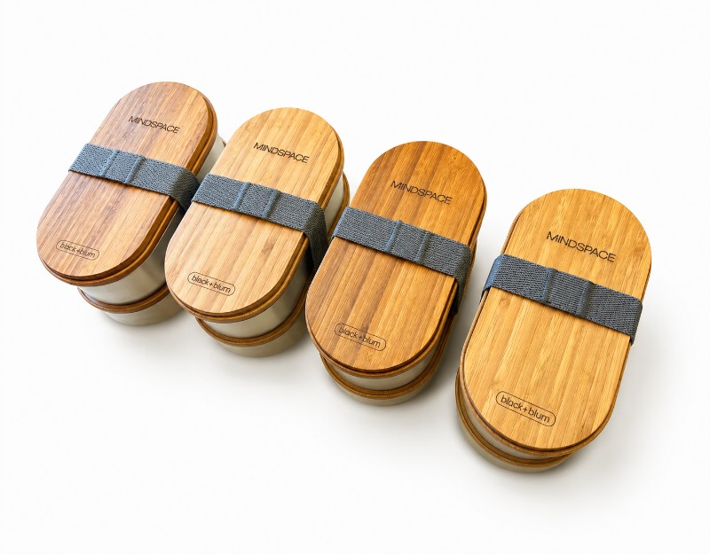 Mindspace Custom Engraved Black Blum Bento Boxes