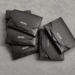 Nike Justdoit Silver Embossed Leather Card Wallets