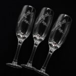 Personalised Engraved Champagne Flutes Wedding Toast Glasses Custom Gift