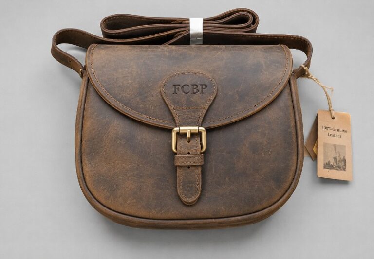 Personalised Laser Engraved Leather Cartridge Bag