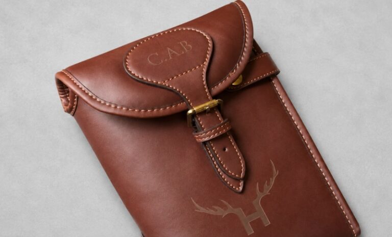 Personalised Laser Engraved Leather Gun Slip