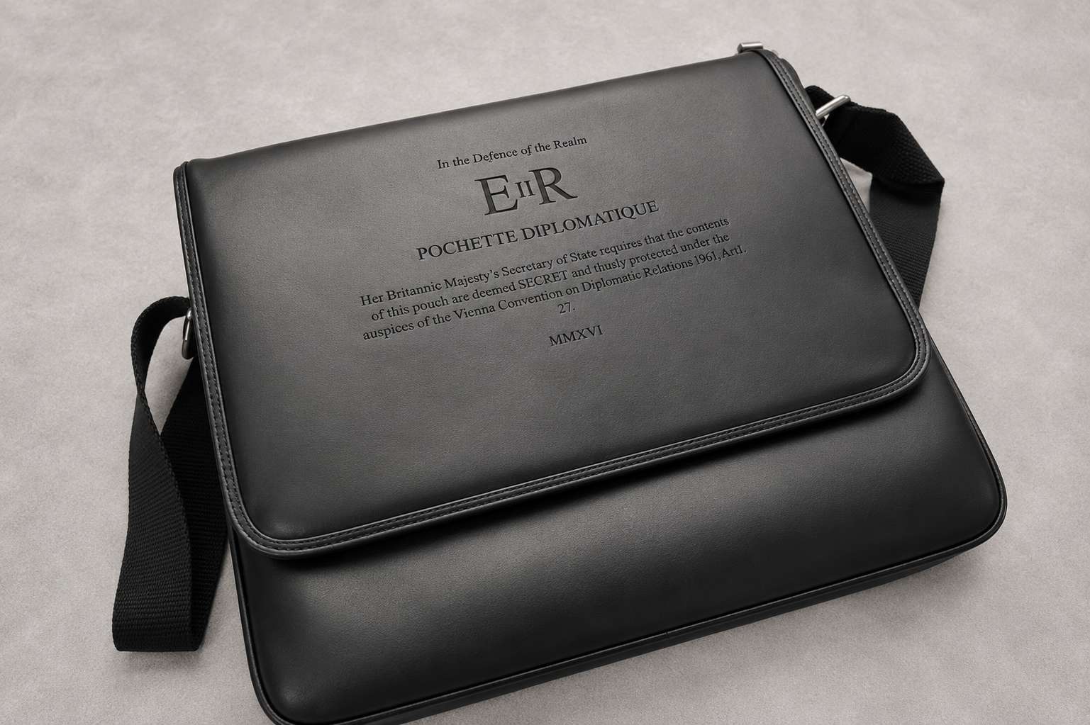 Personalised Laser Engraved Leather Messenger Bag