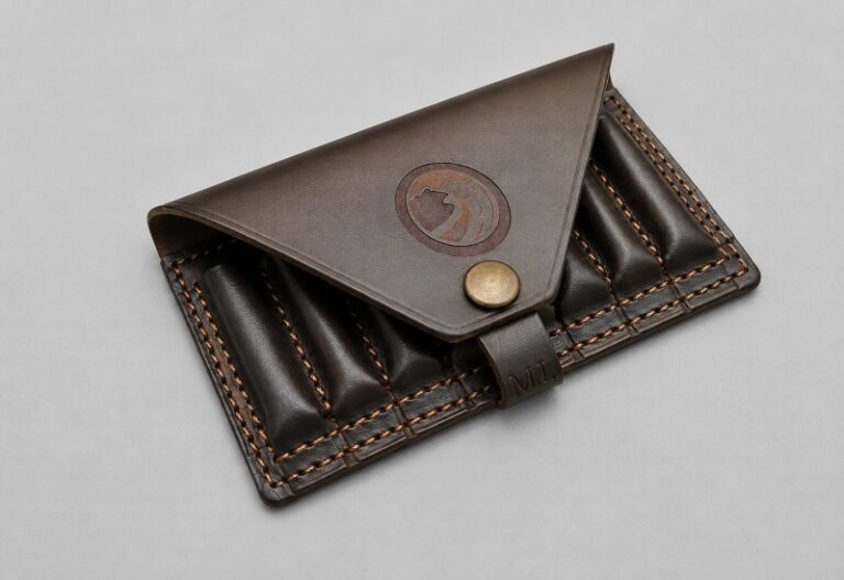 Personalised Laser Engraved Leather Shotgun Cartridge Wallet