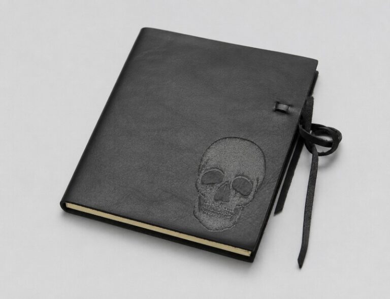 Personalised Laser Engraved Leather Skull Journal