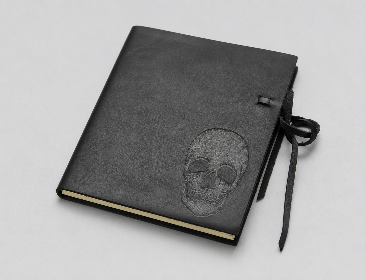 Personalised Laser Engraved Leather Skull Journal