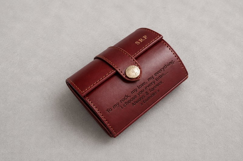 Personalised Laser Engraved Leather Watch Roll