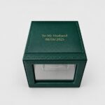 Personalised Leather Wolf Watch Winder Box Laser Engraving