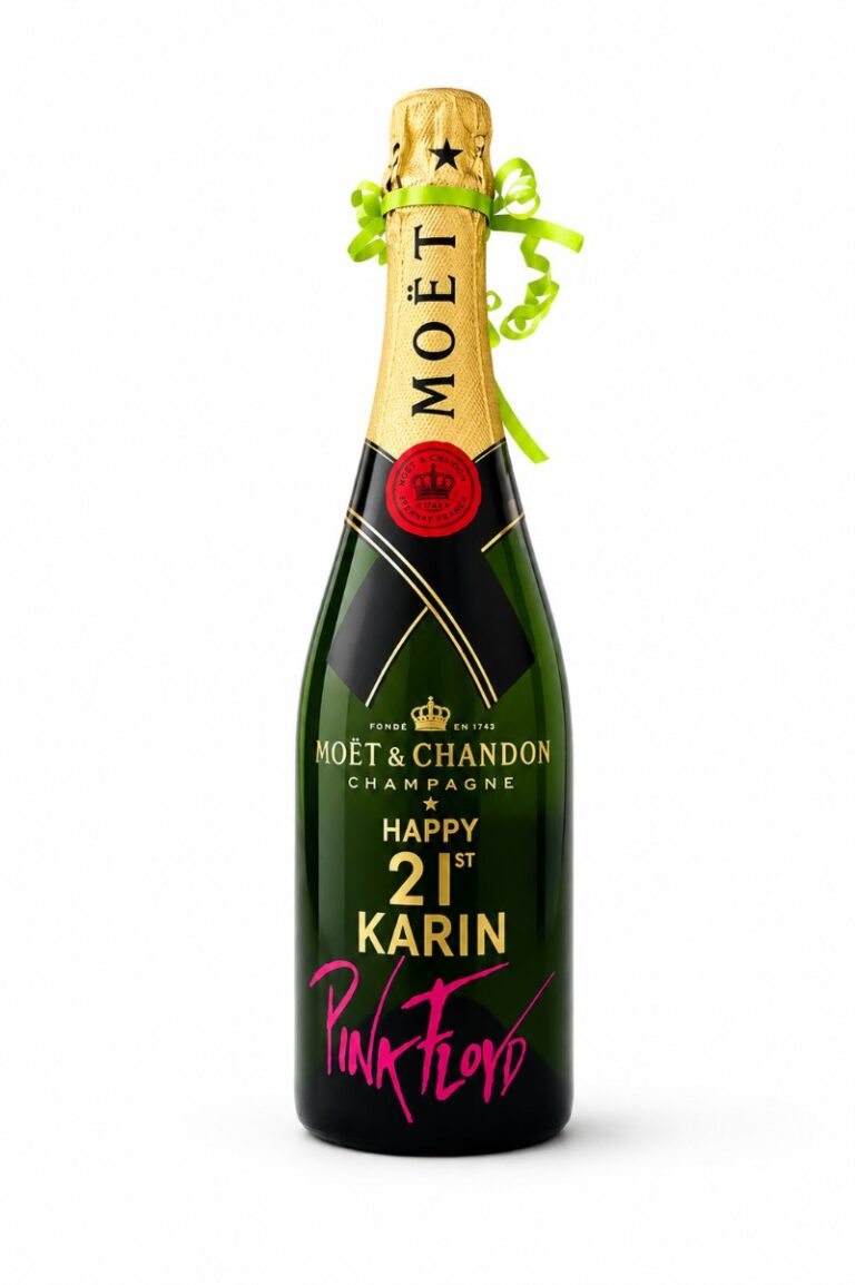 Personalised Moet Chandon Champagne Bottle Engraved Birthday Gift Pink Floyd Jpeg