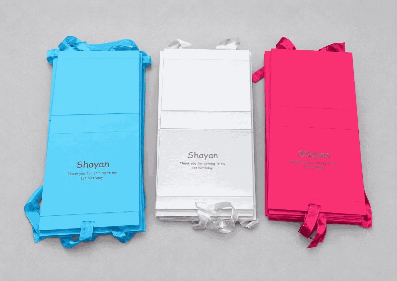Personalized Custom Hot Foil Presentation Boxes Birthday Party Favors