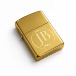 Personalized Gold Zippo Lighter Monogrammed Initials