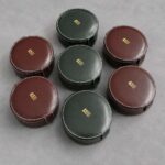Personalized Leather Travel Watch Cases Gold Foil Initials
