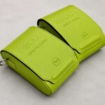 Robus Lime Green Leather Camera Cases Blind Debossed