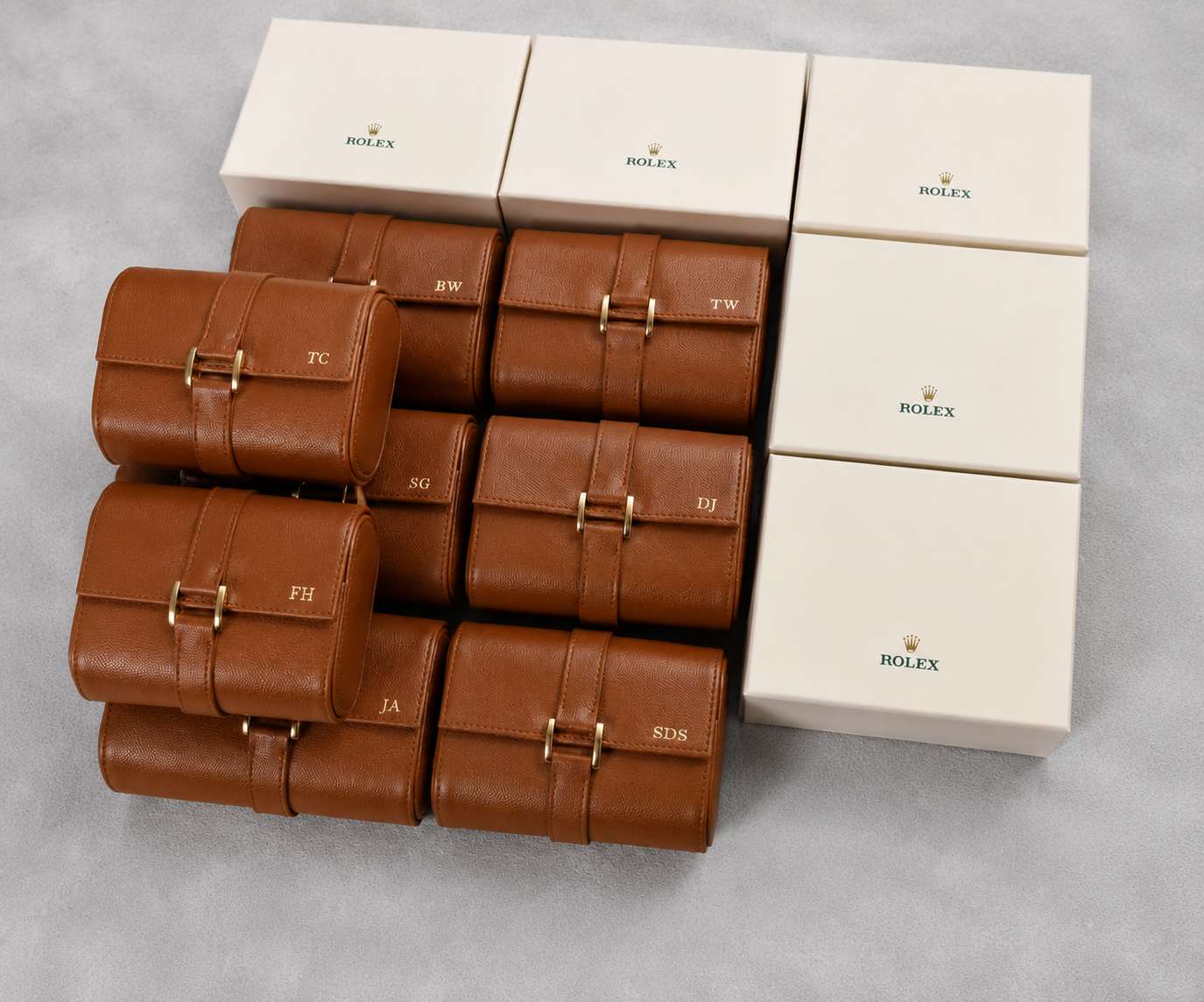 Rolex Personalized Leather Watch Rolls Gold Foil