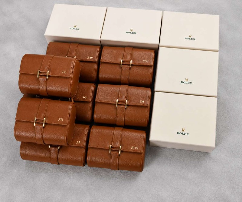 Rolex Personalized Leather Watch Rolls Gold Foil
