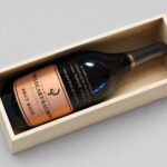 Sandblast Engraved Champagne Bottle Wooden Gift Box