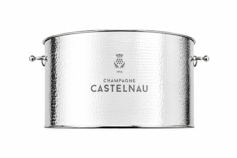 Sandblast Engraved Champagne Ice Bucket Castelnau