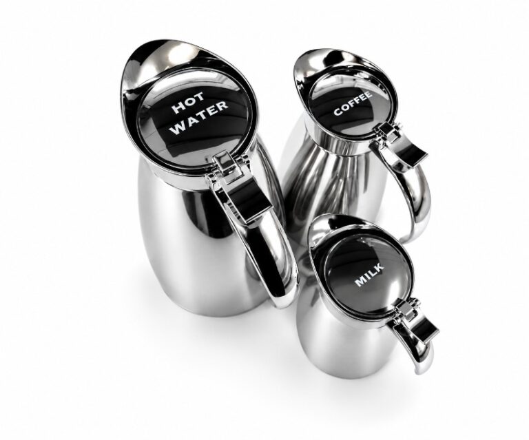 Sandblast Engraved Stainless Steel Insulated Serving Jug Set