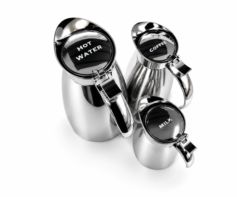 Sandblast Engraved Stainless Steel Insulated Serving Jug Set