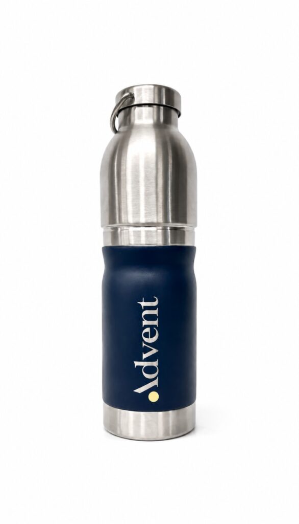 Sandblast Engraved Stainless Steel Insulated Water Bottle