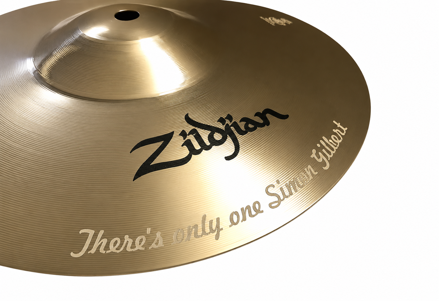 Sandblast Engraved Zildjian Drum Cymbal Personalised