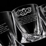 Sandblasted Engraved Crystal Whisky Tumblers