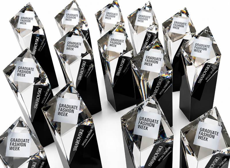 Swarovski Crystal Graduate Fashion Week Awards Custom Engraved Trophies