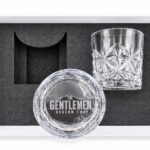 The Gentlemen Crew Gift Crystal Whisky Glass Engraving Laser Cut Foam Insert