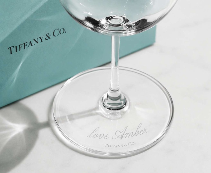 Tiffany And Co Personalized Engraved Wine Glass Base