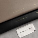 Victoria Beckham Leather Pouches Personalised Gold Initials