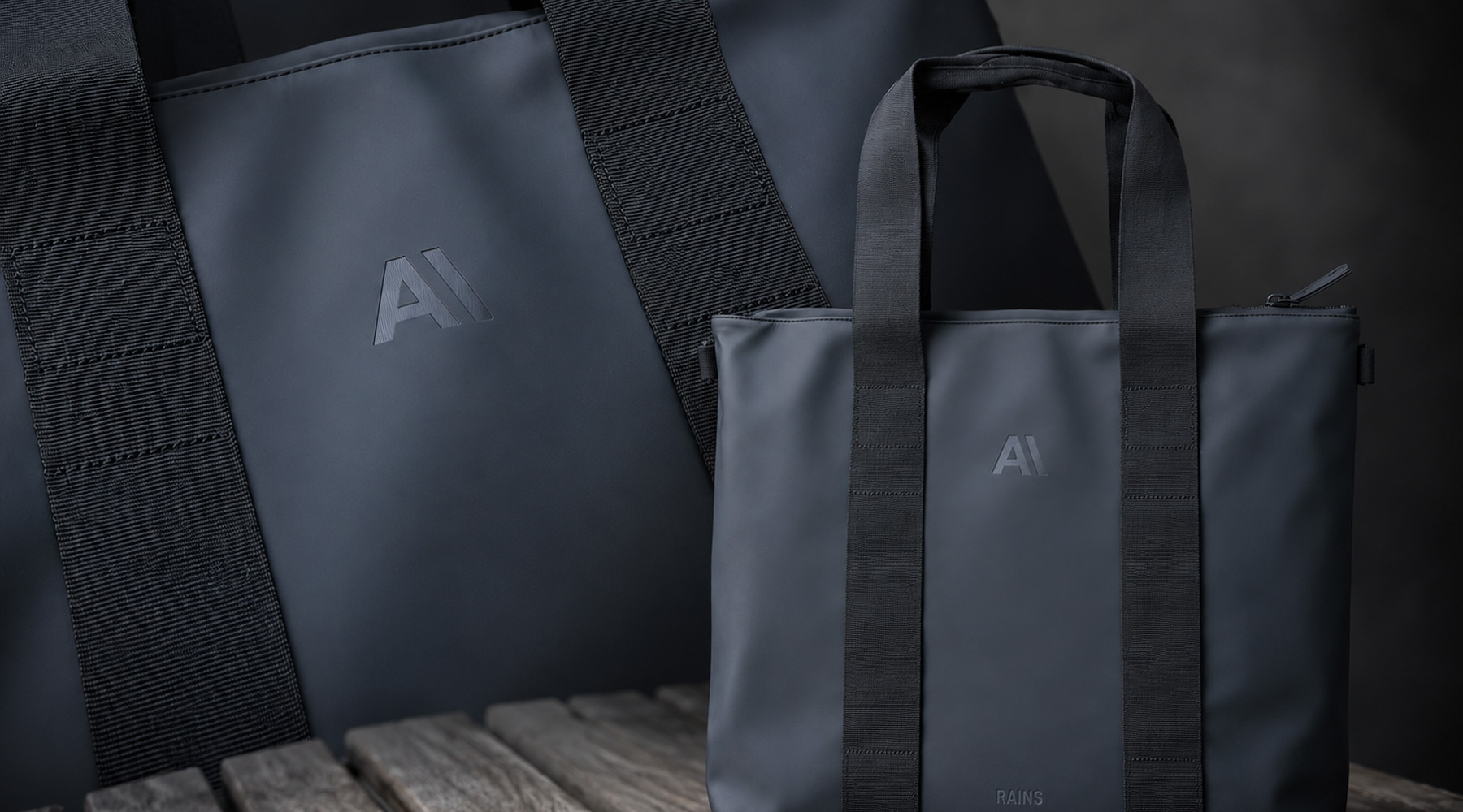 850 Rains bags embossed with AI branding by Krintech Ltd for a high-volume corporate gifting project