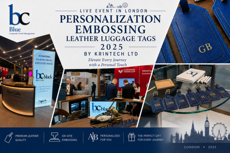Bc Blue Luxury Travel Live Embossing Event London Gold Initials 6