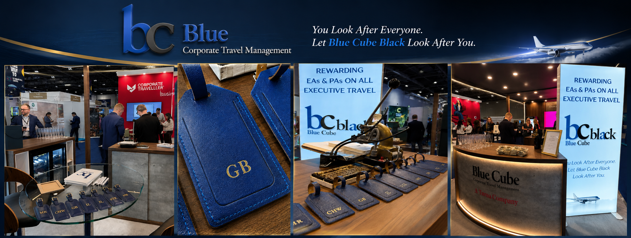 Bc Blue Luxury Travel Live Embossing Event London Gold Initials 7