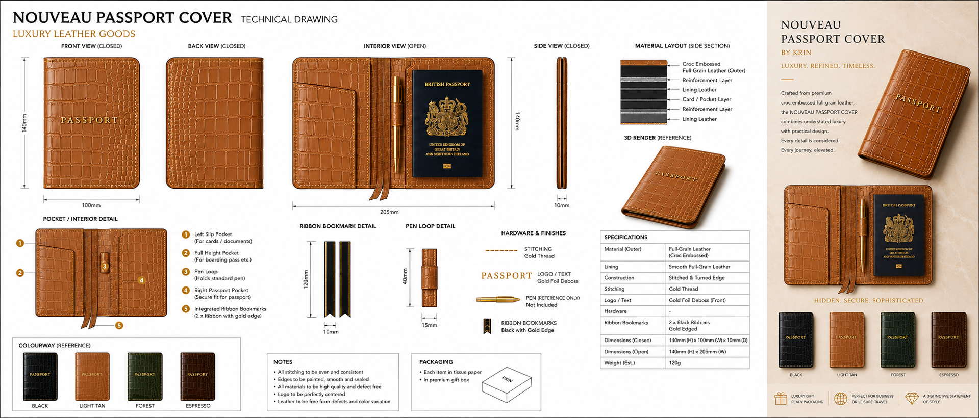 Bespoke Full Grain Leather Passport Covers Corporate Client Copy 1