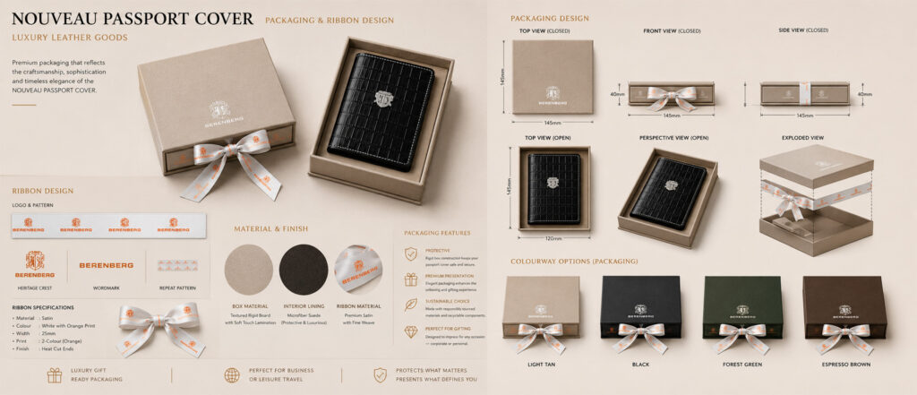 Bespoke Leather Passport Cover Custom Gift Packaging Copy
