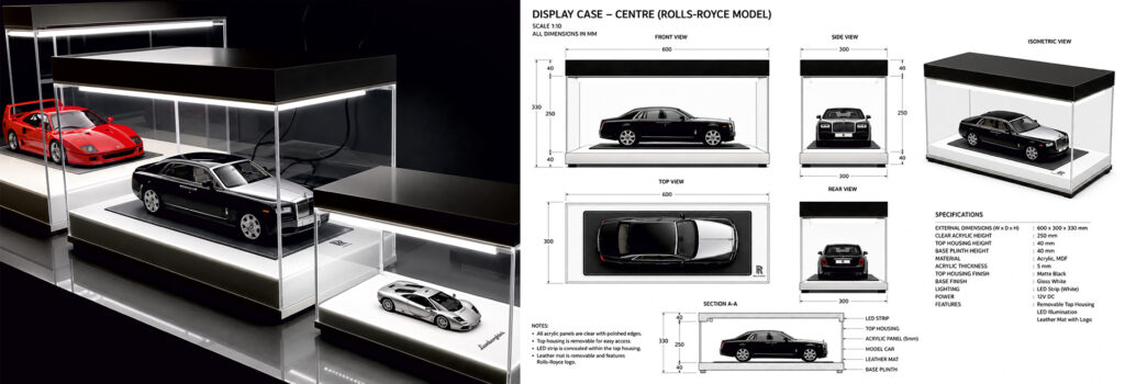 Custom Clear Acrylic Model Car Display Cases With Led Lighting Copy
