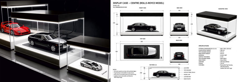 Custom Clear Acrylic Model Car Display Cases With Led Lighting Copy