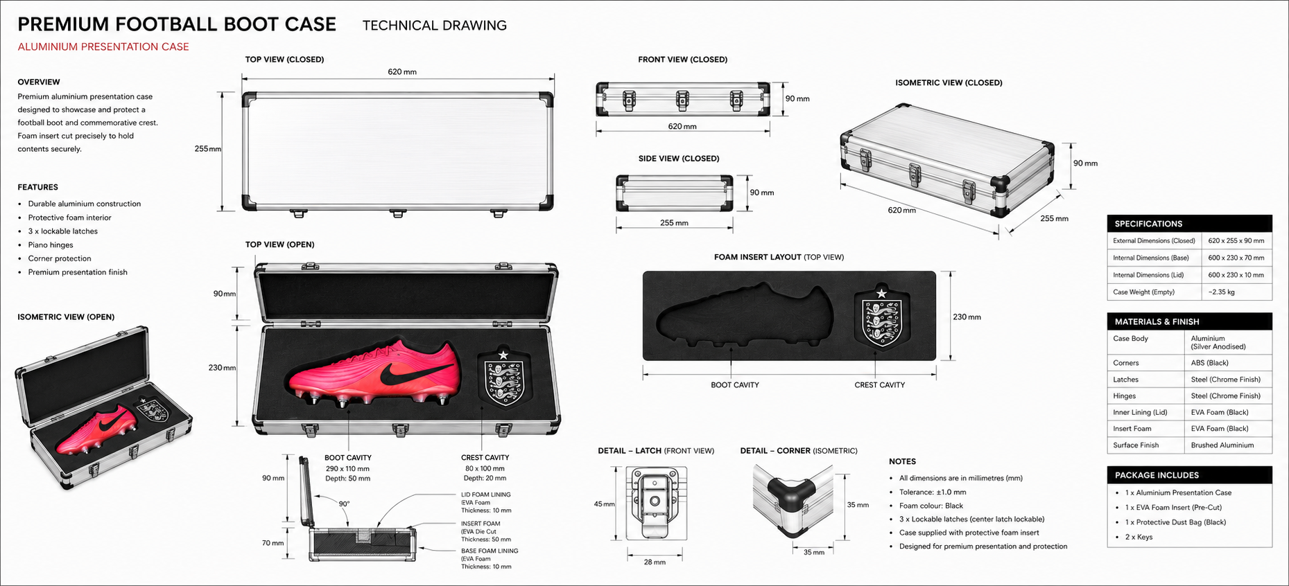 Custom Foam Insert For Aluminium Presentation Case 1