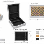 Custom Hardwood Laser Cut Sushi Presentation Box With Intricate Lattice Lid Copy