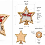 Custom Laser Cut Plywood Christmas Tree Topper Copy
