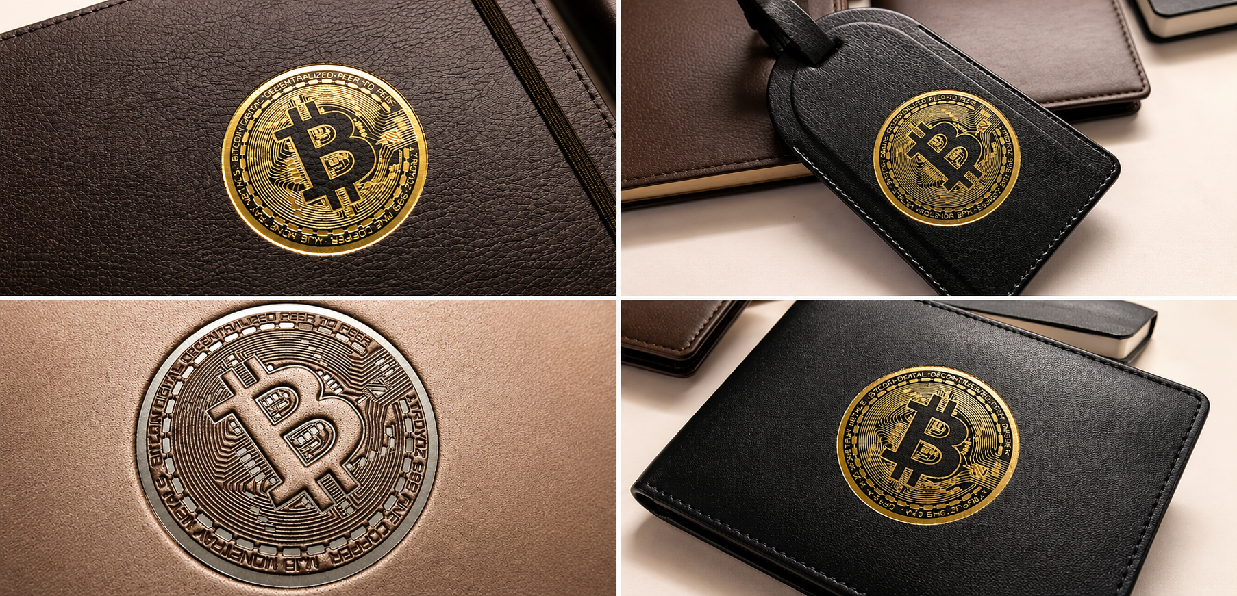 Custom Leather Products Bitcoin Gold Foil Embossing Copy 1
