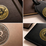 Custom Leather Products Bitcoin Gold Foil Embossing Copy