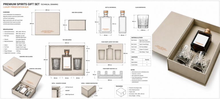 Custom Whiskey Presentation Box Laser Cut Packaging Foam Insert Copy