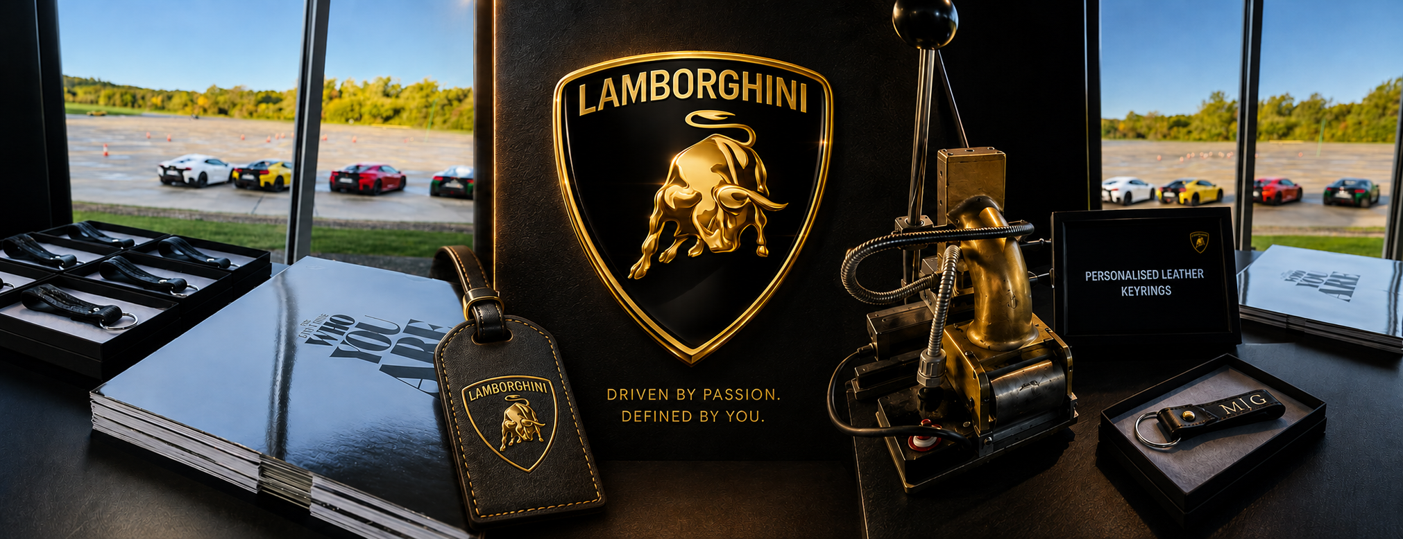Lamborghini Live Leather Keyring Embossing Event 1 Jpg