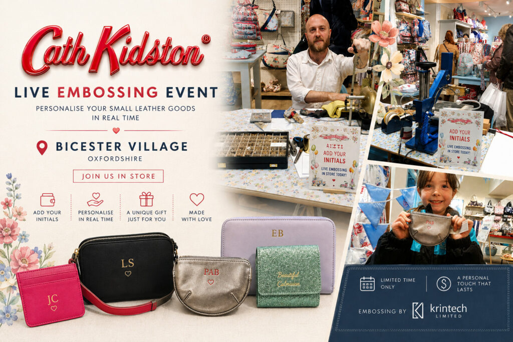 Leather Embossing Mobile Service Events Launches Pop Up Krintech Laser Cutting Services Cath Kidston 15