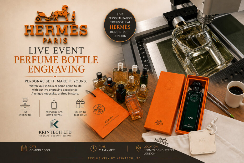 Live Perfume Bottle Engraving Event Hermes 15